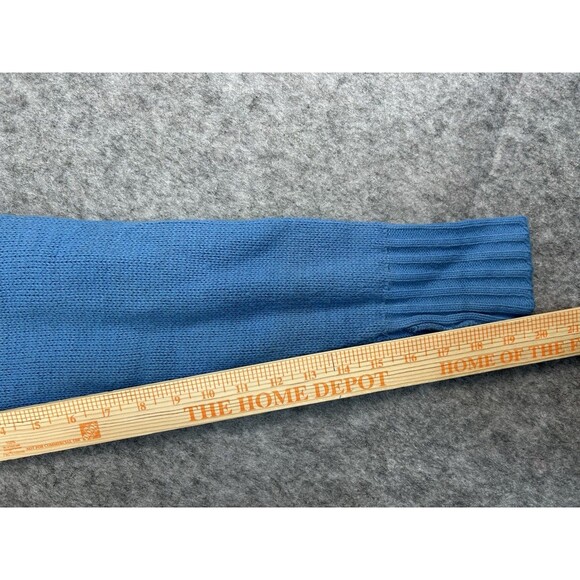 VTG Sweater School Cheerleader Blue Pep Club Uniform V-Neck 60s Size M Bristol - Picture 8 of 9